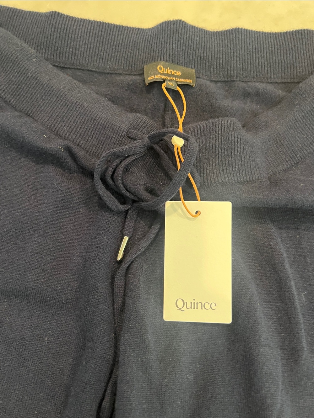 Quince Mongolian Cashmere Straight Leg Pants XL NWT in True Navy Navy - Picture 4 of 8